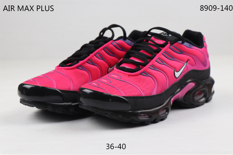 2020 Women Nike Air Max PLUS TN Red Black Shoes - Click Image to Close